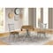 International Concepts Round 42 in Dual Drop Leaf Table, 2 Emily Side Chairs, Hickory/Stone, 42 W, 42 L, 29.5 in H, Wood K41-42DP-C617P - alternate 2